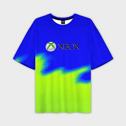 Мужская футболка оверсайз Xbox кислотный стиль текстура