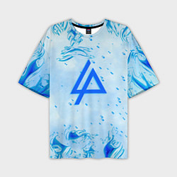 Мужская футболка оверсайз Linkin park холодный огонь бренд