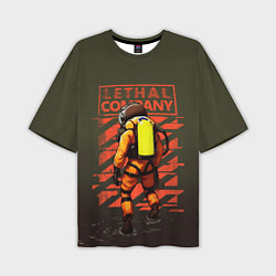 Мужская футболка оверсайз Lethal Company: Survivor