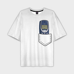 Мужская футболка оверсайз Нокиа 3310 в стиле 90х