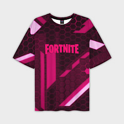 Мужская футболка оверсайз Fortnite броня розовая эпик