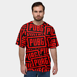 Футболка оверсайз мужская PUBG pattern games, цвет: 3D-принт — фото 2