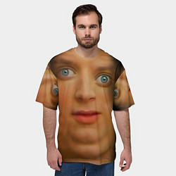 Футболка оверсайз мужская Мем упоротый Фродо улыбается, цвет: 3D-принт — фото 2