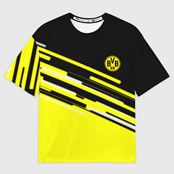 Футболка оверсайз мужская Borussia текстура спорт, цвет: 3D-принт