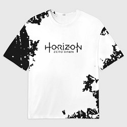 Мужская футболка оверсайз Horizon: Zero Dawn текстура