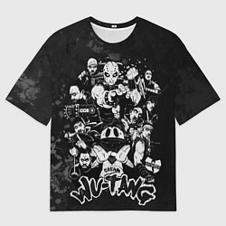 Мужская футболка оверсайз Wu tang clan mask