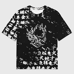 Футболка оверсайз мужская Samurai pattern japan 2077, цвет: 3D-принт