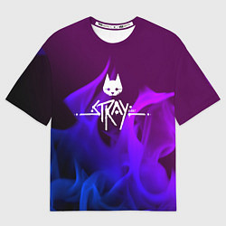 Футболка оверсайз мужская Stray неоновый огонь, цвет: 3D-принт