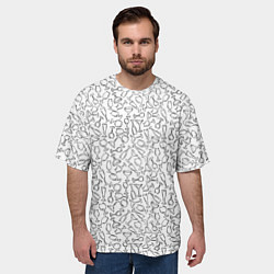 Футболка оверсайз мужская Бокалы, цвет: 3D-принт — фото 2