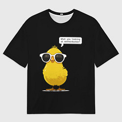 Футболка оверсайз мужская Утенок в очках, цвет: 3D-принт