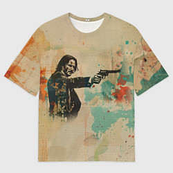 Мужская футболка оверсайз Джон Уик в стиле гранж