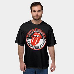 Футболка оверсайз мужская Rolling Stones Established 1962 group, цвет: 3D-принт — фото 2