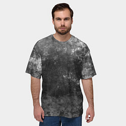 Футболка оверсайз мужская Абстракция - серая шкура, цвет: 3D-принт — фото 2