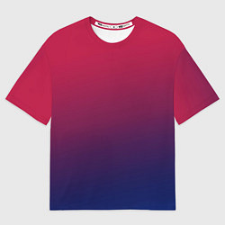 Мужская футболка оверсайз Gradient red-blue