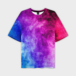 Мужская футболка оверсайз Colorful smoke