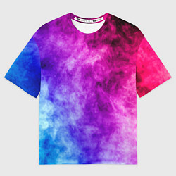 Мужская футболка оверсайз Colorful smoke