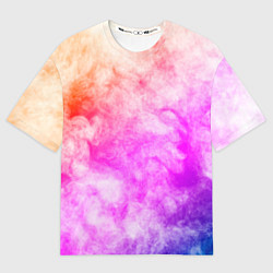 Мужская футболка оверсайз Colorful smoke 1