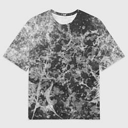 Футболка оверсайз мужская Абстракция - серый антрацит, цвет: 3D-принт