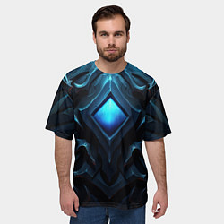 Футболка оверсайз мужская Синие магическое свещение, цвет: 3D-принт — фото 2
