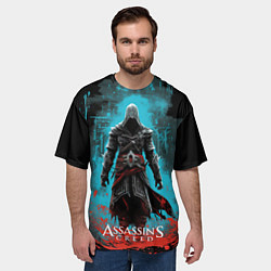 Футболка оверсайз мужская Assassins creed подводный город, цвет: 3D-принт — фото 2