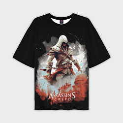 Футболка оверсайз мужская Assassins creed город из частиц, цвет: 3D-принт