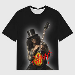 Футболка оверсайз мужская Slash музыкант группы Guns N Roses, цвет: 3D-принт