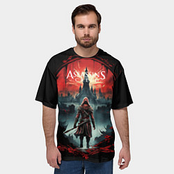Футболка оверсайз мужская Assassins creed город на горизонте, цвет: 3D-принт — фото 2