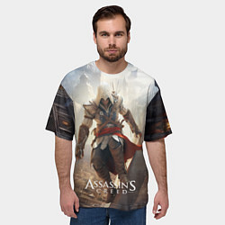 Футболка оверсайз мужская Assassins creed старинный город, цвет: 3D-принт — фото 2