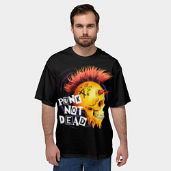 Футболка оверсайз мужская Панк не умер, цвет: 3D-принт — фото 2
