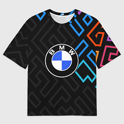 Футболка оверсайз мужская Bmw абстракция, цвет: 3D-принт