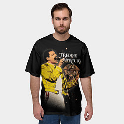 Футболка оверсайз мужская Меркьюри Фредди, цвет: 3D-принт — фото 2