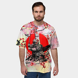 Футболка оверсайз мужская Samurai v sakure, цвет: 3D-принт — фото 2