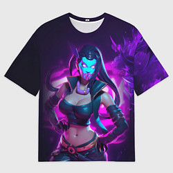 Мужская футболка оверсайз League of Legends Kaisa Kda style