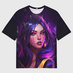Мужская футболка оверсайз League of Legends Kaisa Kda style