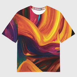 Мужская футболка оверсайз Цветная абстракция colorful