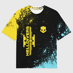 Футболка оверсайз мужская Helldivers 2: Skull Logo, цвет: 3D-принт