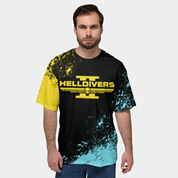 Футболка оверсайз мужская Helldivers 2: Skull Logo, цвет: 3D-принт — фото 2