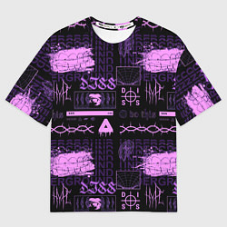 Футболка оверсайз мужская Underground pattern color, цвет: 3D-принт