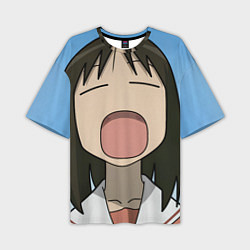 Мужская футболка оверсайз Azumanga Daioh Аюму Касуга зевает