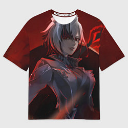 Футболка оверсайз мужская Genshin Impact Арлекино red, цвет: 3D-принт