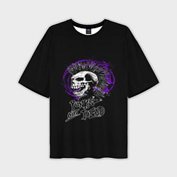 Мужская футболка оверсайз Punk skull rock