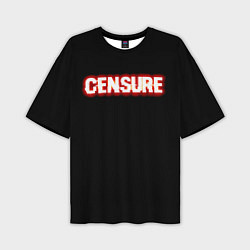 Мужская футболка оверсайз Цензура в артефактах