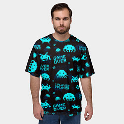Футболка оверсайз мужская Game over 1 player 2 player, цвет: 3D-принт — фото 2