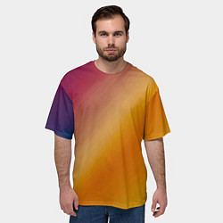 Футболка оверсайз мужская Абстракция солнечный луч, цвет: 3D-принт — фото 2