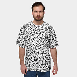 Футболка оверсайз мужская Абстрактный узор из звезд, цвет: 3D-принт — фото 2