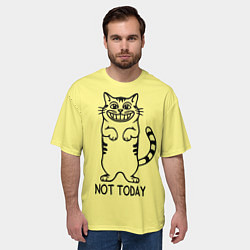 Футболка оверсайз мужская Хитрый кот, цвет: 3D-принт — фото 2