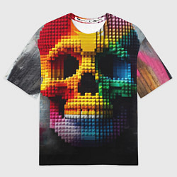 Футболка оверсайз мужская Lego skull fantasy - ai art, цвет: 3D-принт