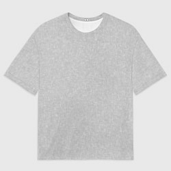 Футболка оверсайз мужская Однотонный светло-серый текстурированный, цвет: 3D-принт