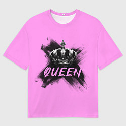 Мужская футболка оверсайз Королева - корона