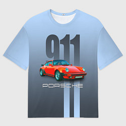 Футболка оверсайз мужская Винтажный автомобиль Porsche 911 Carrera, цвет: 3D-принт
